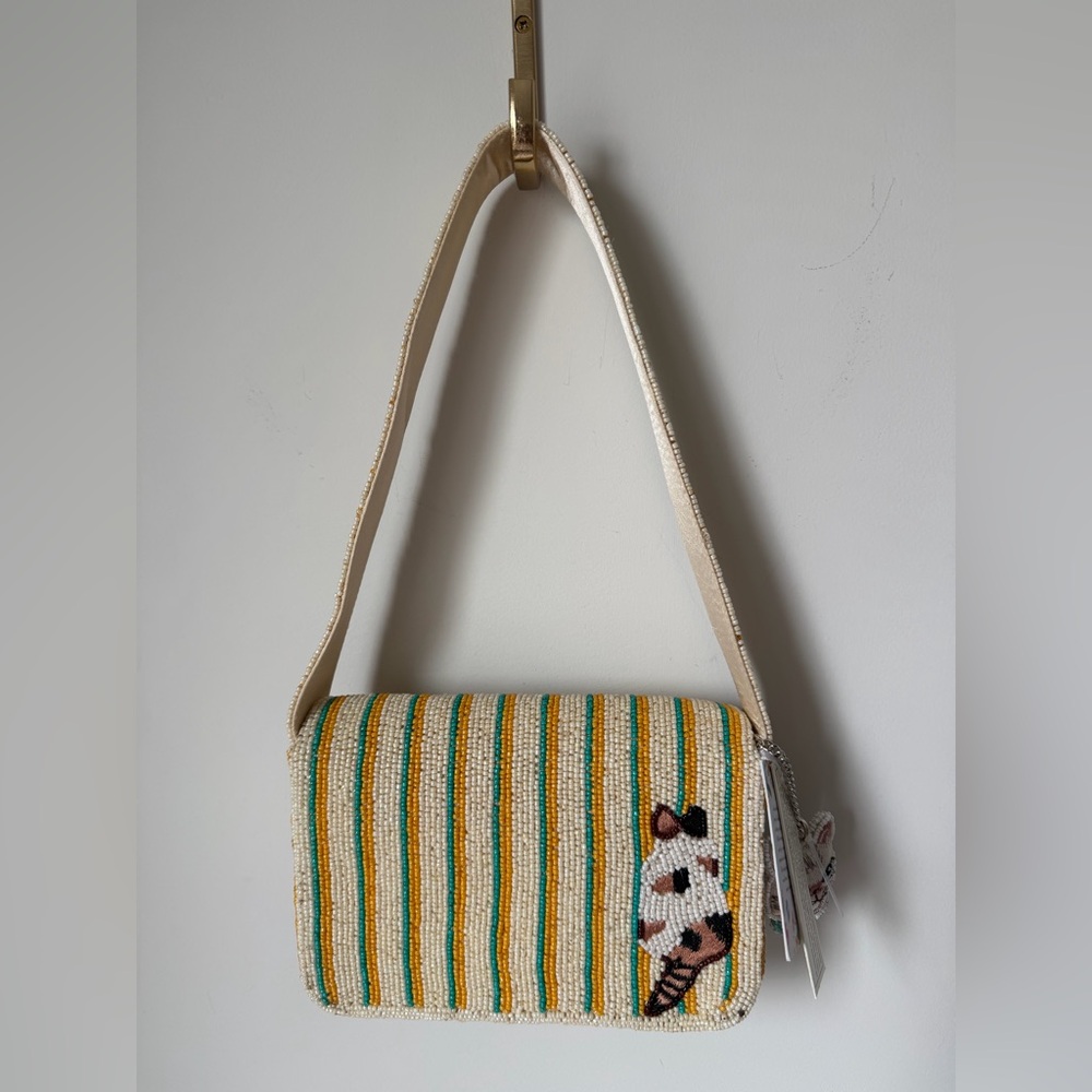 Viral Beaded Cat Design Shoulder Bag - Picture 5 of 5